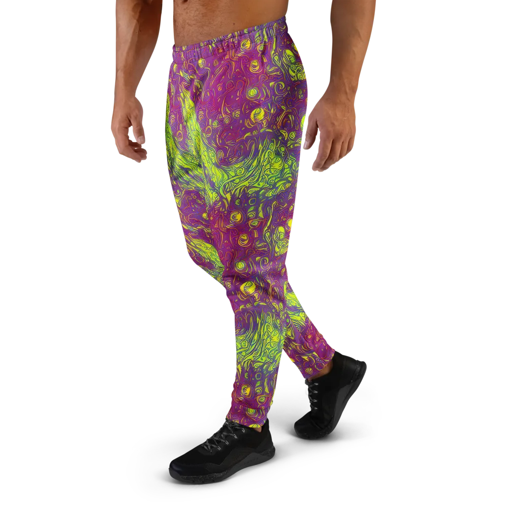 Neon Eruption on Men's Joggers — Left