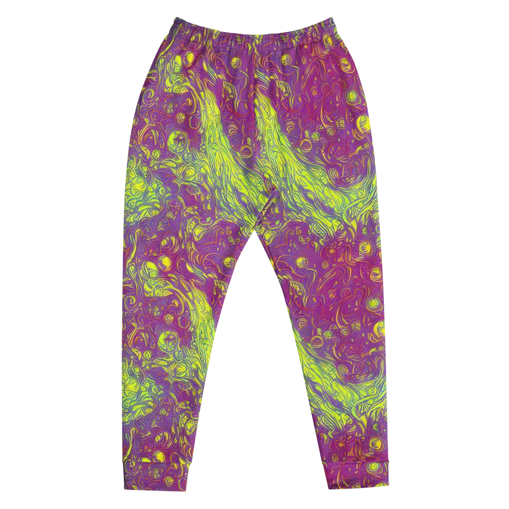 Neon Eruption on Men's Joggers — Front