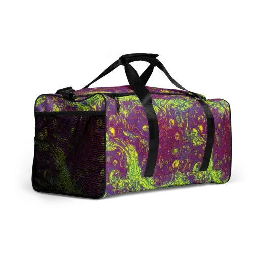 Neon Eruption on a Duffle Bag