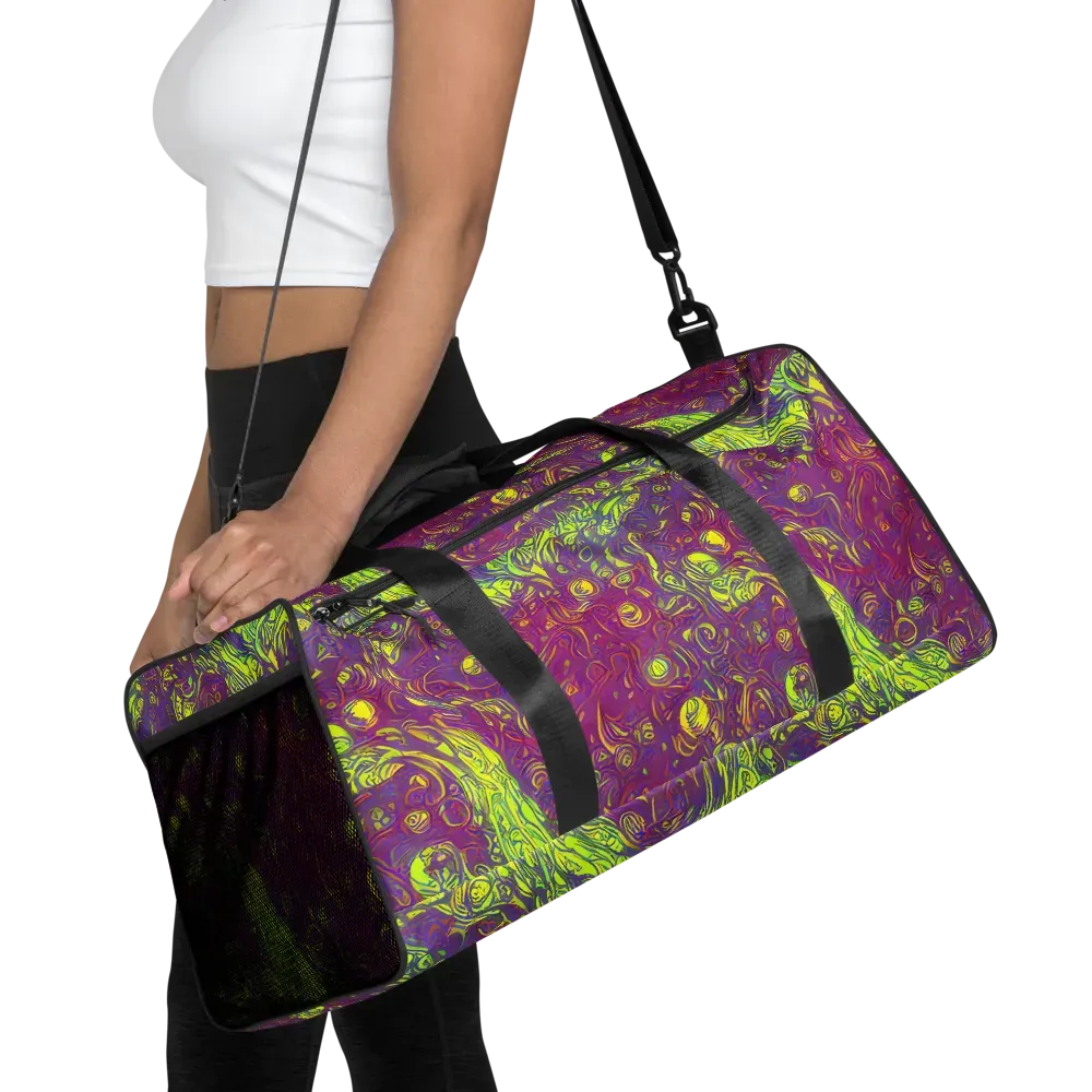 Neon Eruption on Duffle Bag — Front