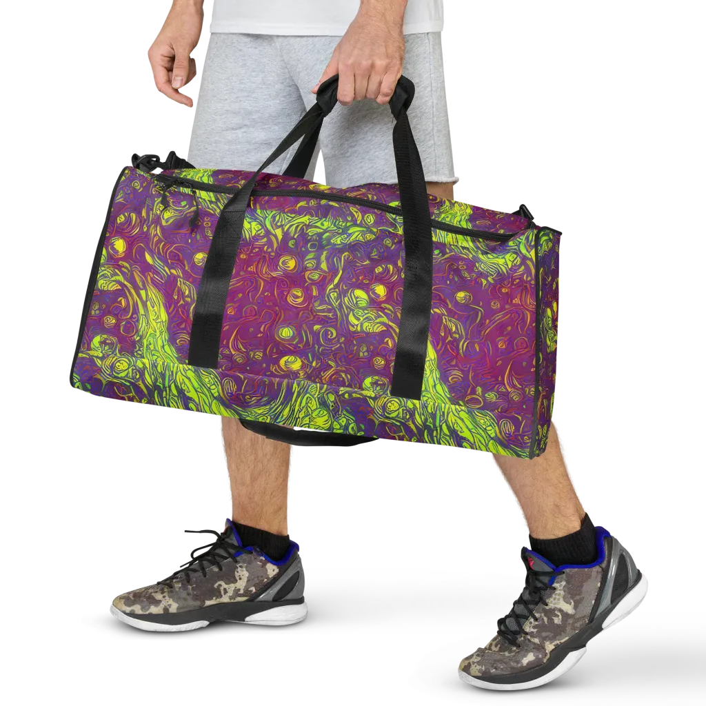Neon Eruption on Duffle Bag — Front