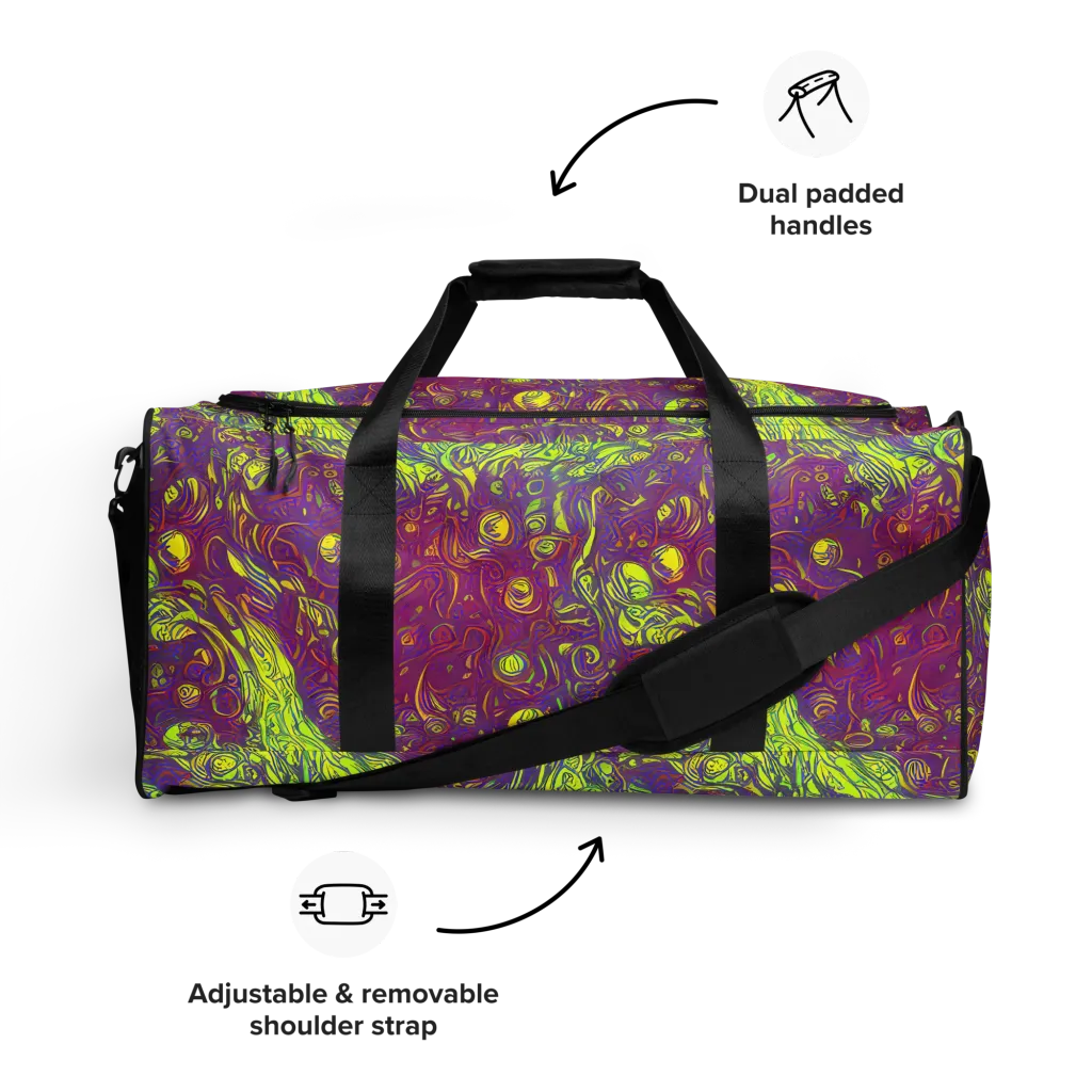 Neon Eruption on Duffle Bag — Front