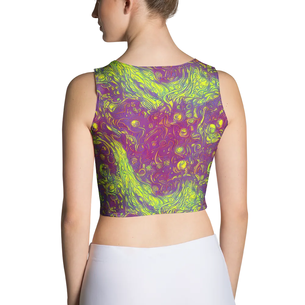 Neon Eruption on Crop Top — Back