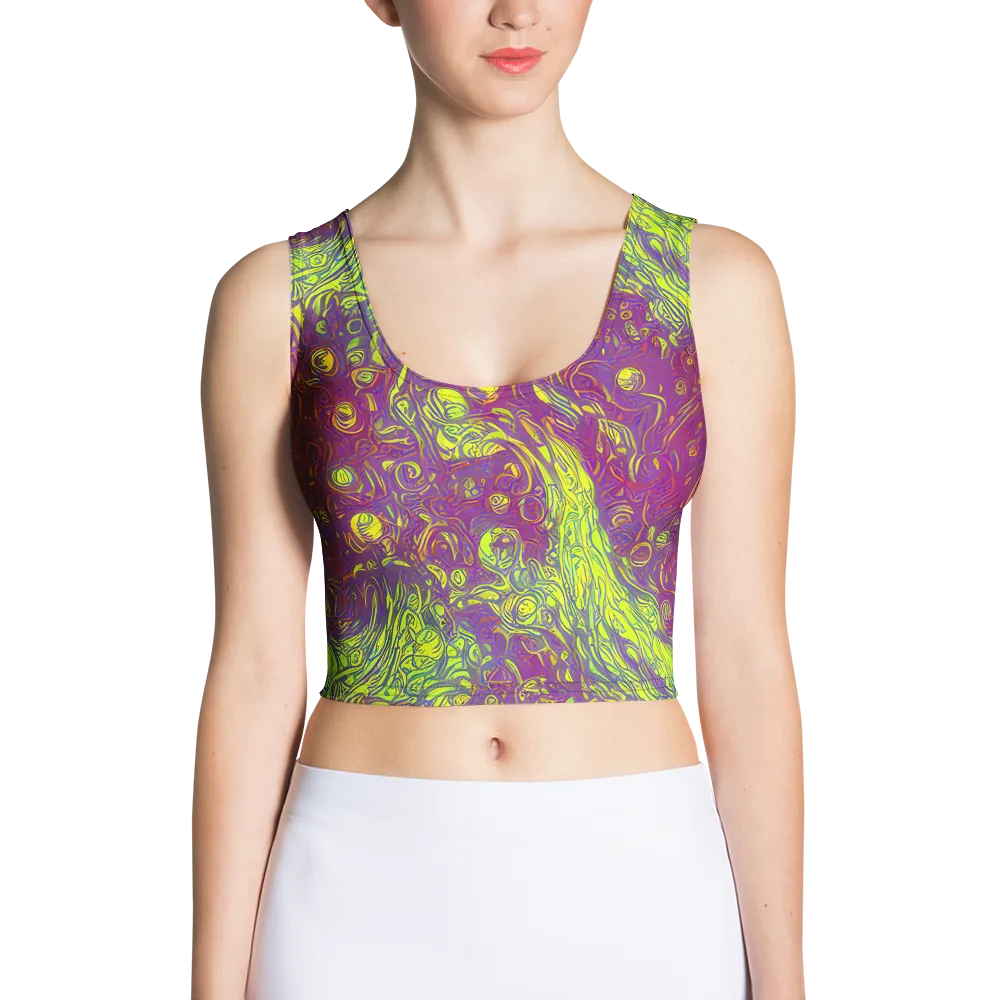 Neon Eruption on Crop Top — Front