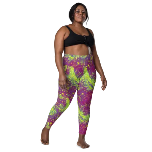 Neon Eruption on a Leggings with Pockets
