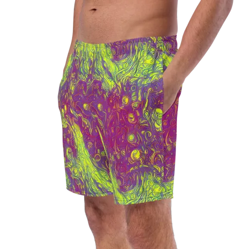 Neon Eruption on a Swim Trunks