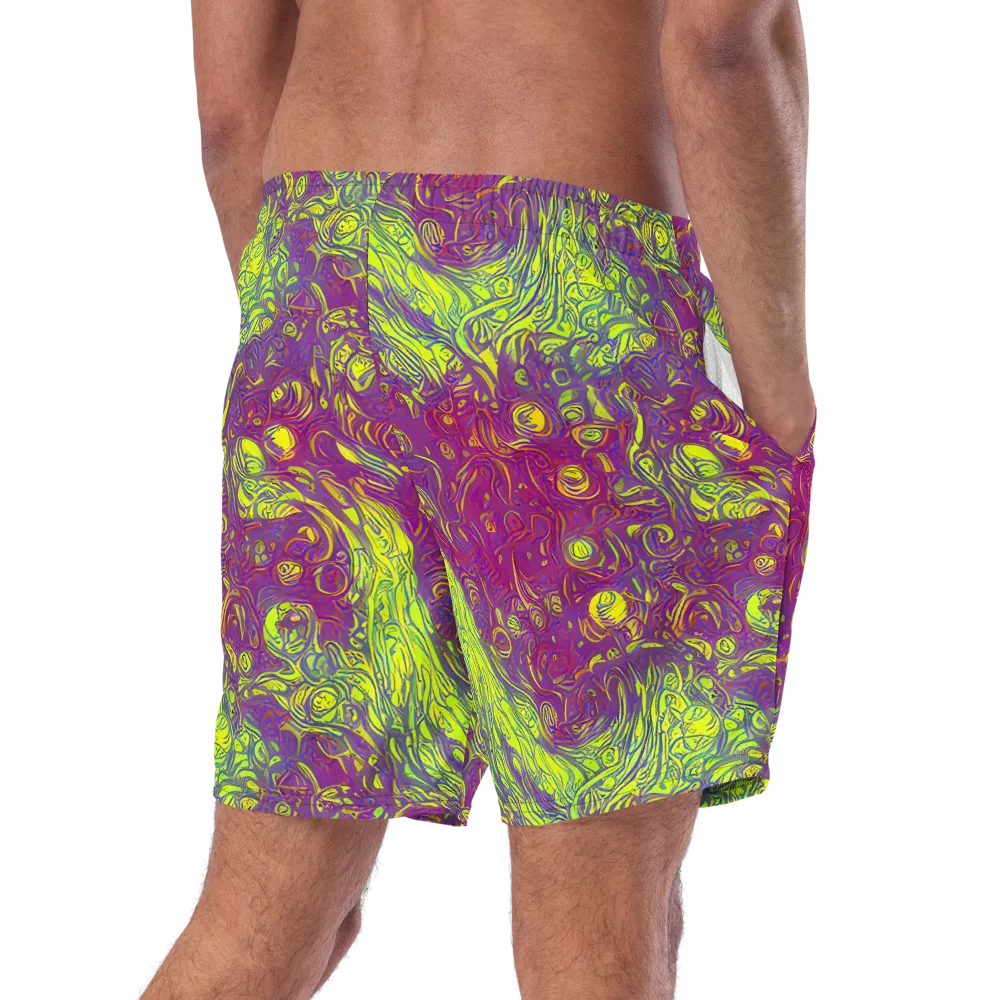 Neon Eruption on Swim Trunks — Right Back