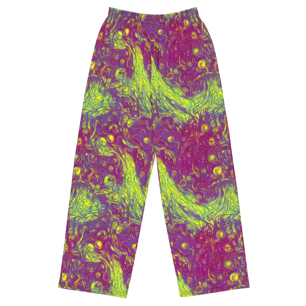 Neon Eruption on Wide-Leg Pants — Front