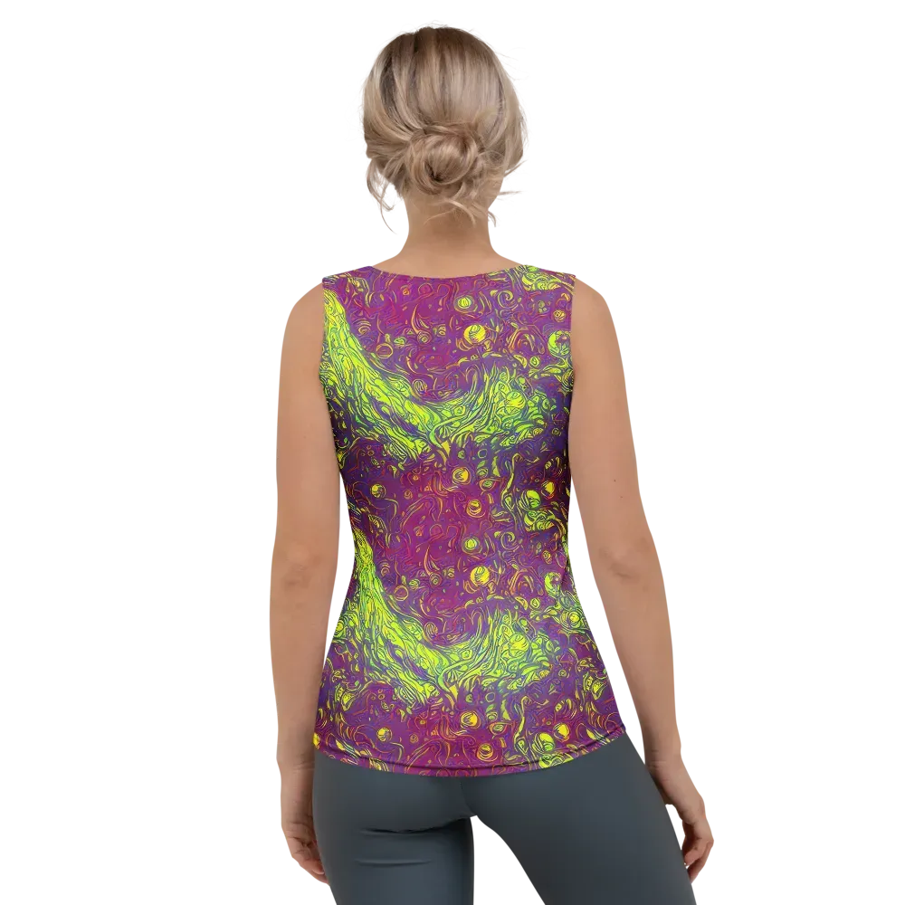 Neon Eruption on Women's Tank Top — Back