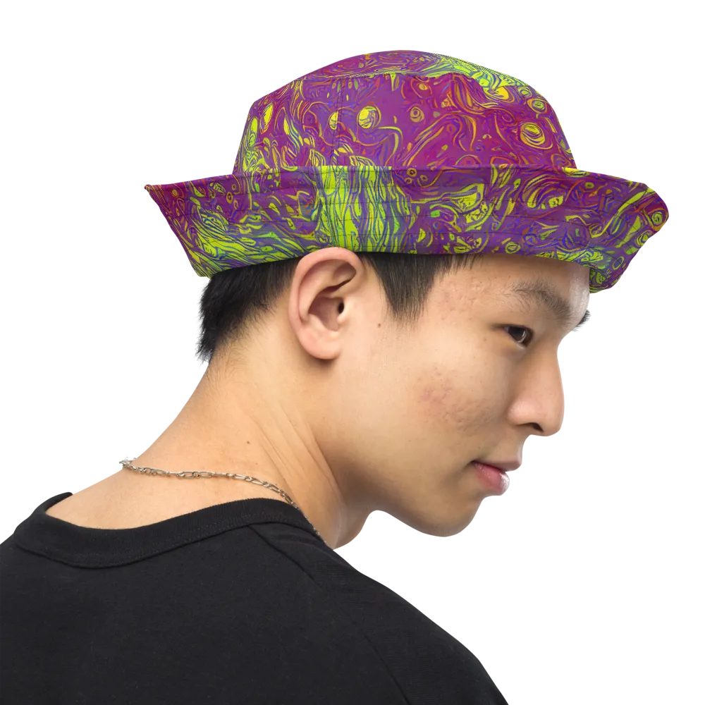Neon Eruption on Reversible Bucket Hat — Right Outside