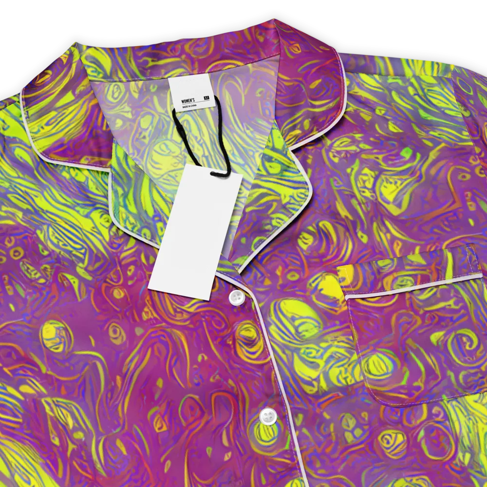 Neon Eruption on Women's Short Sleeve Pajama Top — Product details