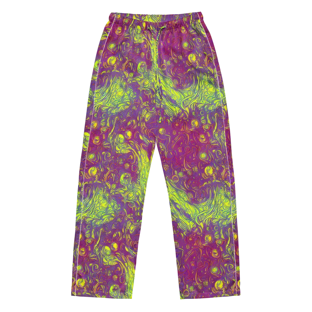 Neon Eruption on Women's Pajama Pants — Front