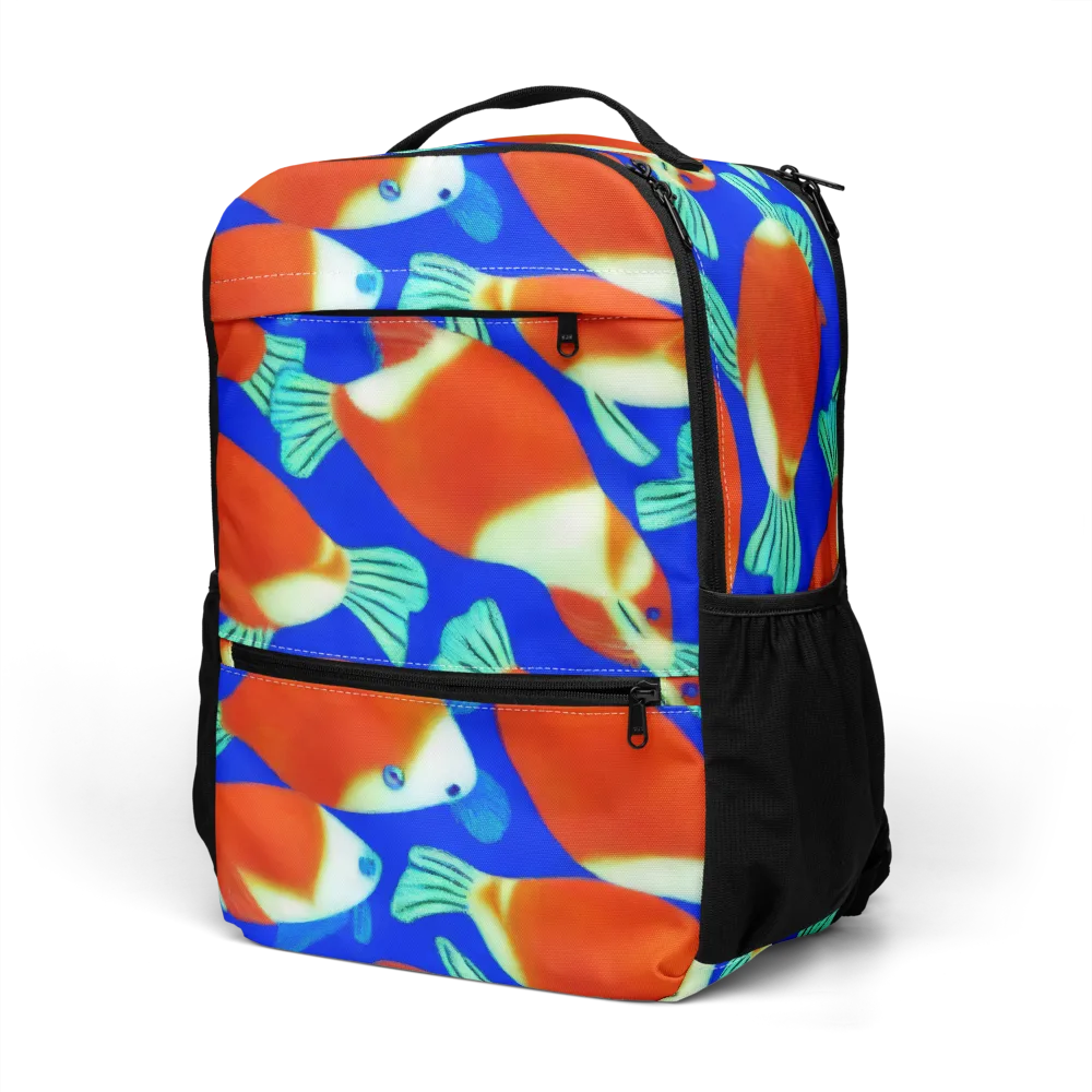 Electric Koi on Utility Backpack — Left Front