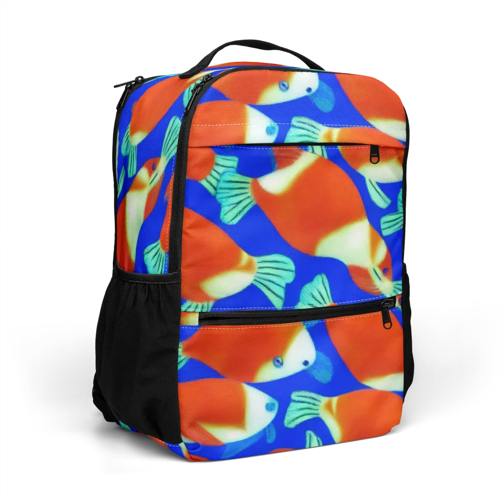 Electric Koi on Utility Backpack — Right Front