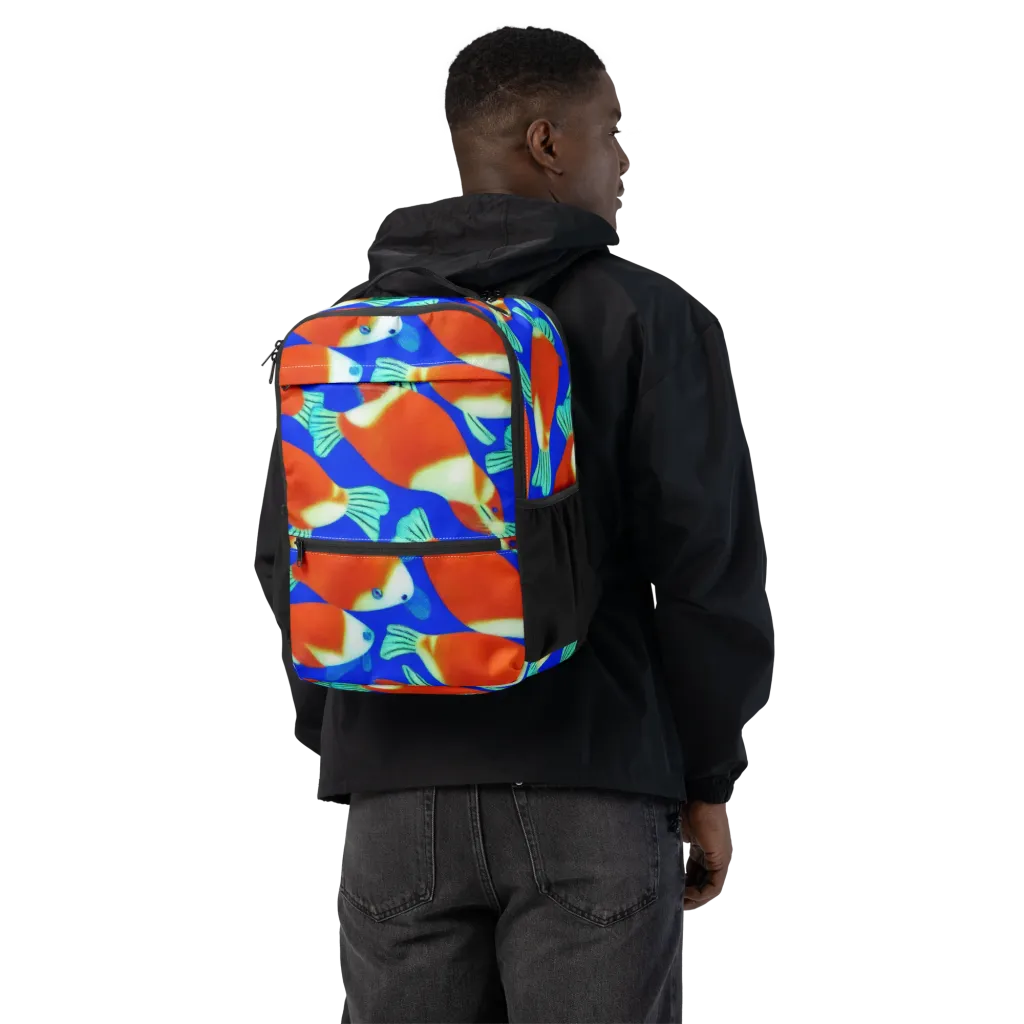 Electric Koi on Utility Backpack — Back