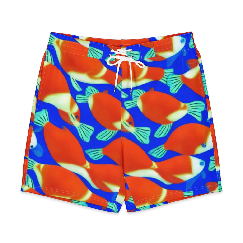 Electric Koi on Men's Board Shorts — Front