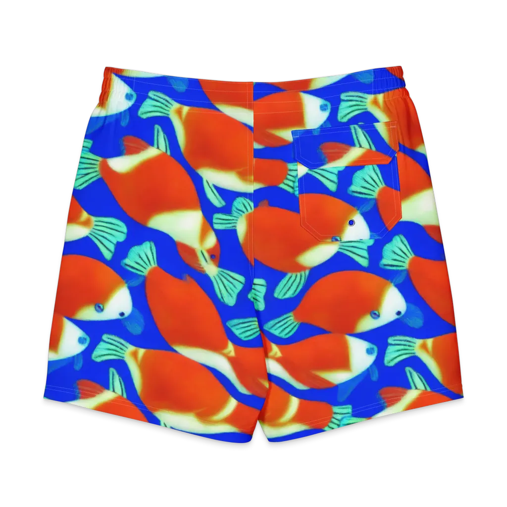 Electric Koi on Men's Board Shorts — Back