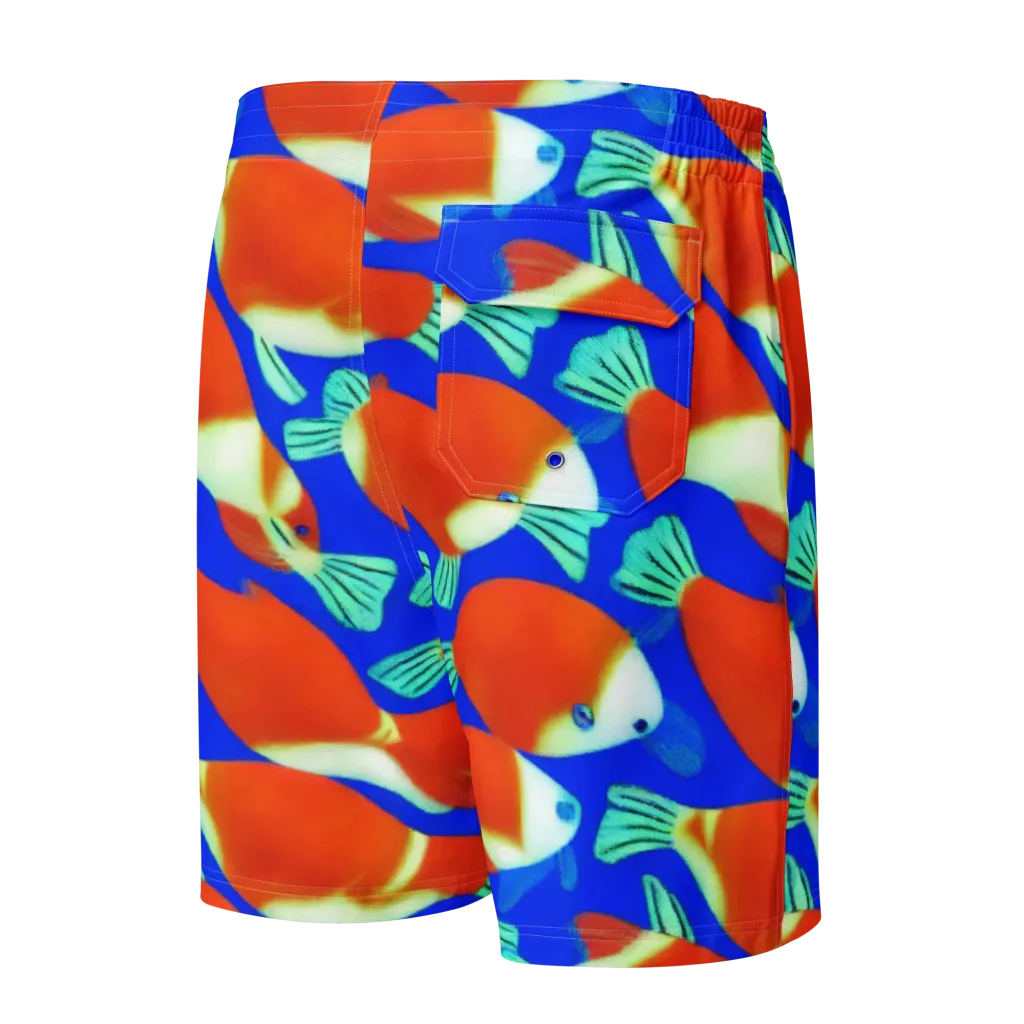 Electric Koi on Men's Board Shorts — Back