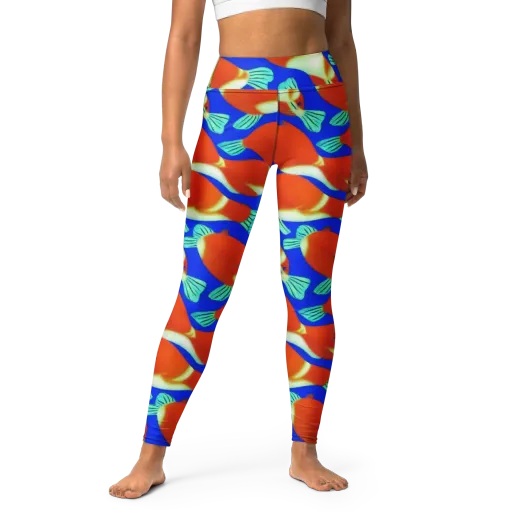 Electric Koi on a Yoga Leggings