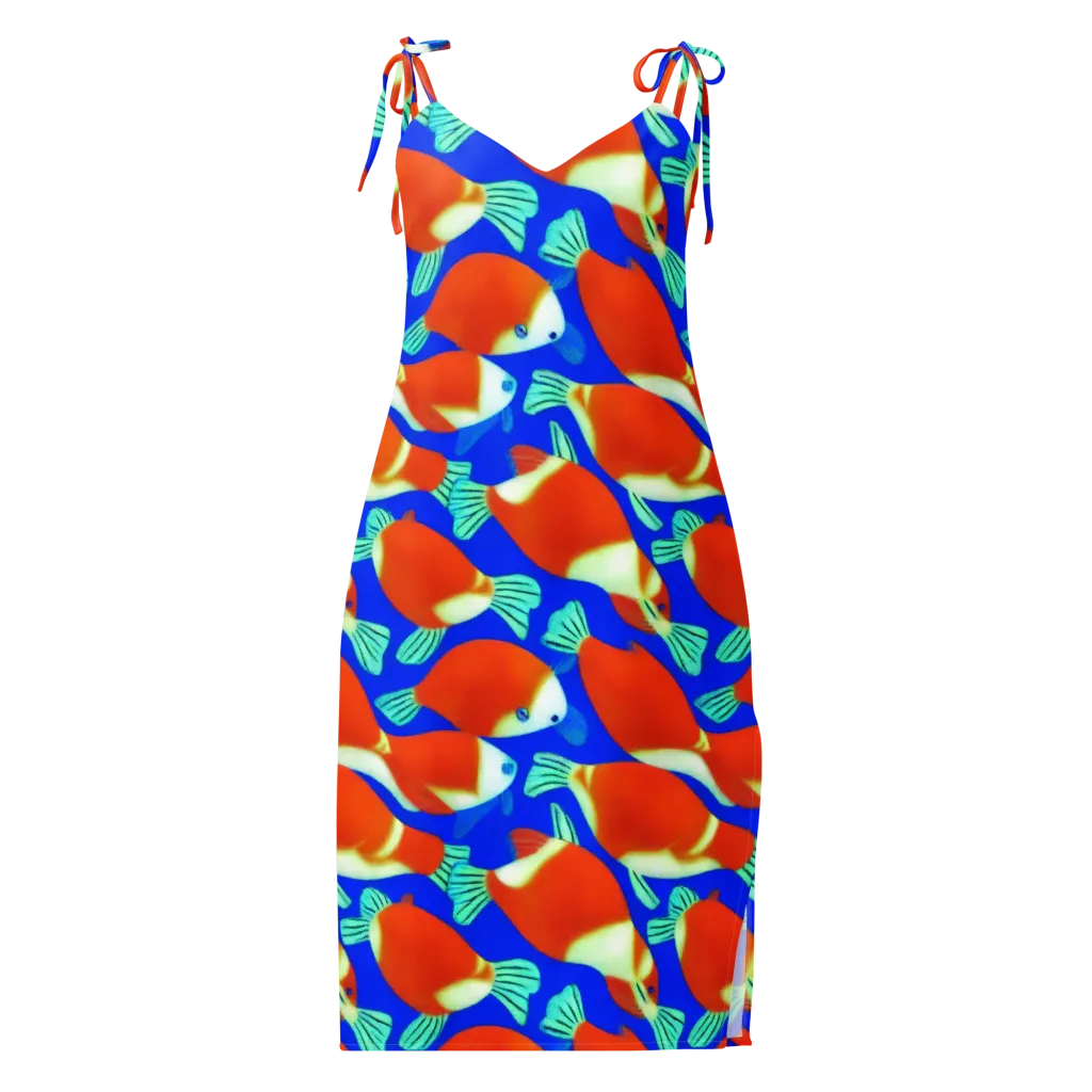 Electric Koi on Slip Dress — Front