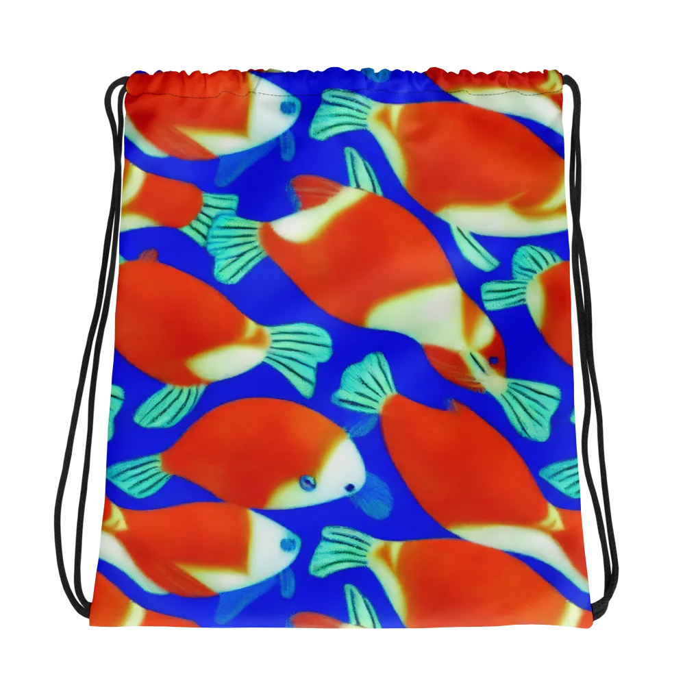 Electric Koi on Drawstring Bag — Photo