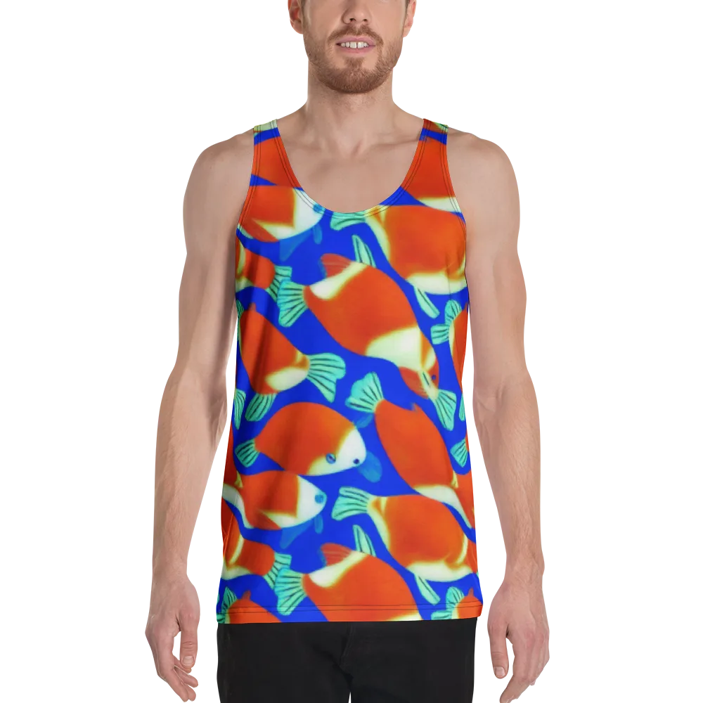Electric Koi on Men's Tank Top — Front