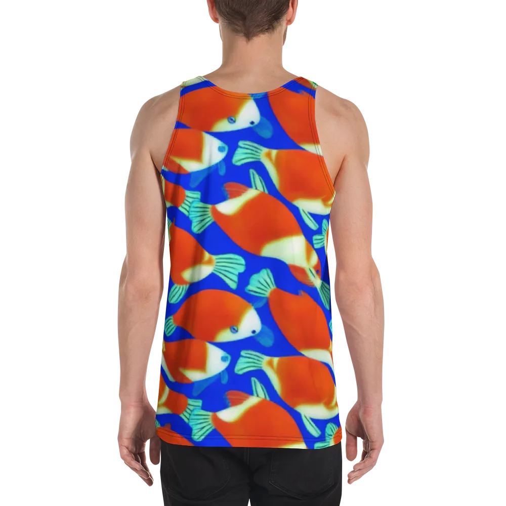 Electric Koi on Men's Tank Top — Back
