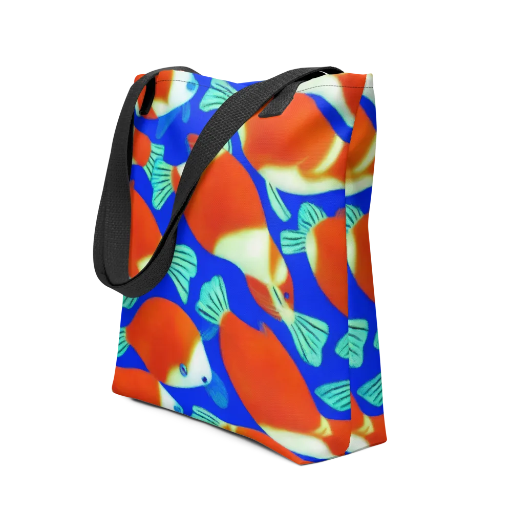Electric Koi on Tote Bag — Front