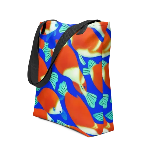Electric Koi on a Tote Bag