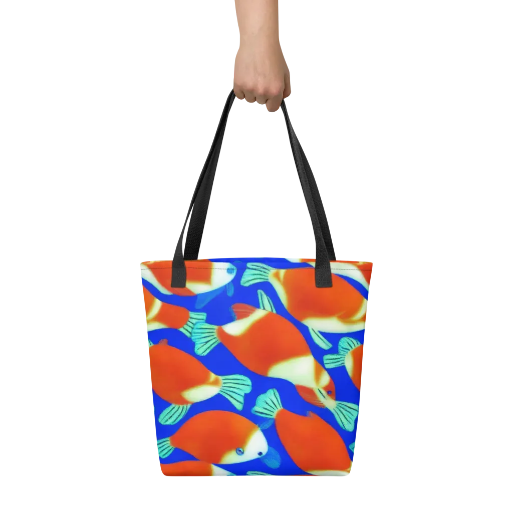 Electric Koi on Tote Bag — Front