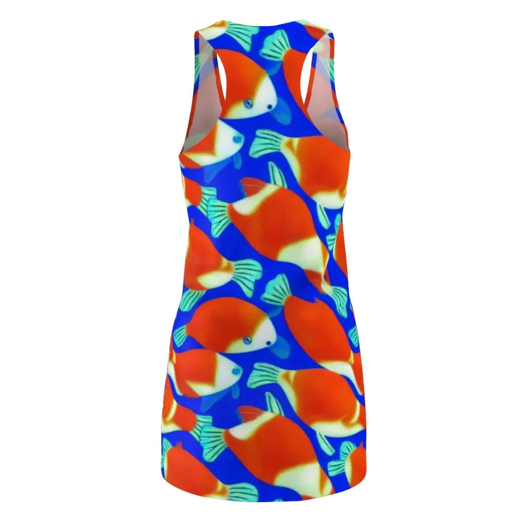 Electric Koi on Racerback Dress — Back