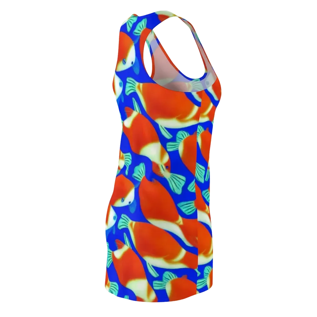 Electric Koi on Racerback Dress — Back Side
