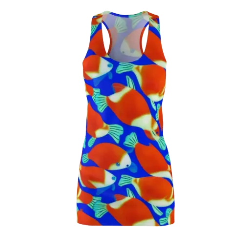 Electric Koi on a Racerback Dress