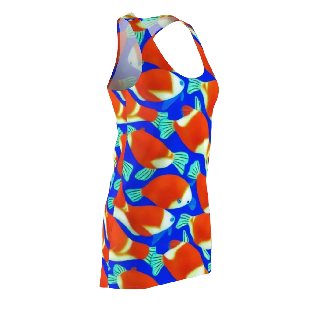 Electric Koi on Racerback Dress — Front Side