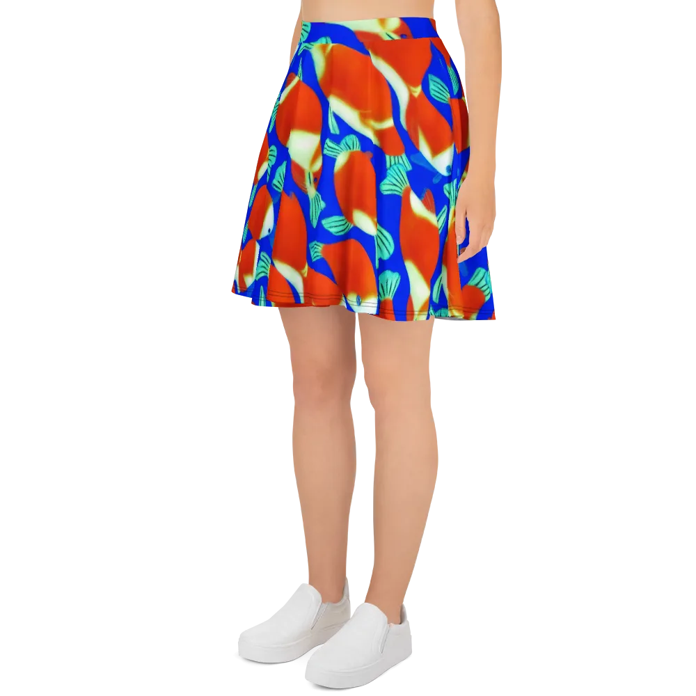 Electric Koi on Skater Skirt — Left