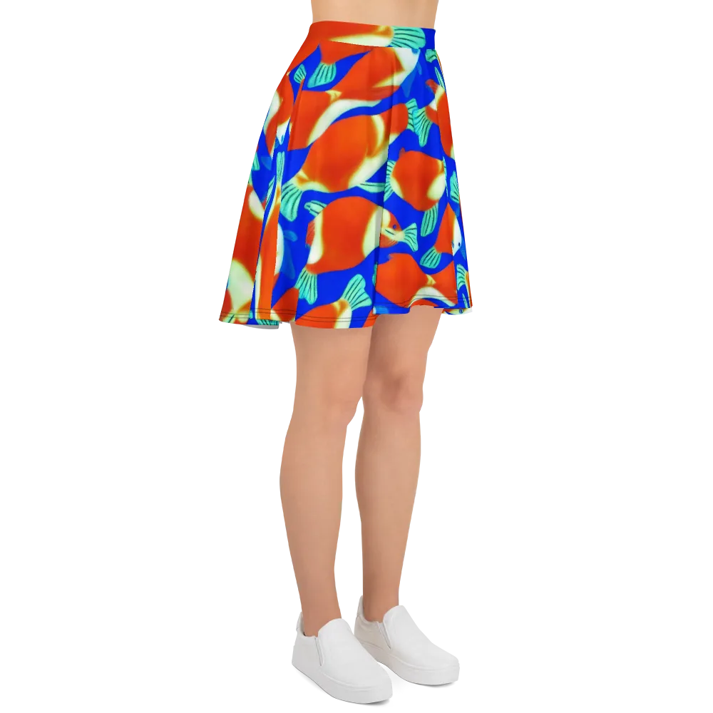 Electric Koi on Skater Skirt — Right