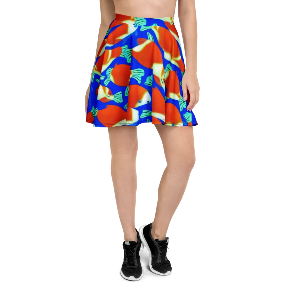 Electric Koi on Skater Skirt — Front