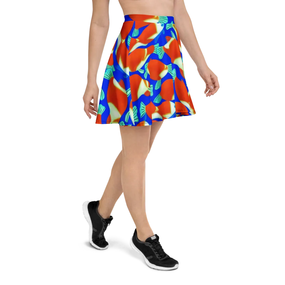 Electric Koi on Skater Skirt — Right