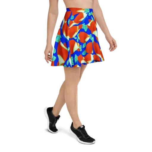 Electric Koi on a Skater Skirt