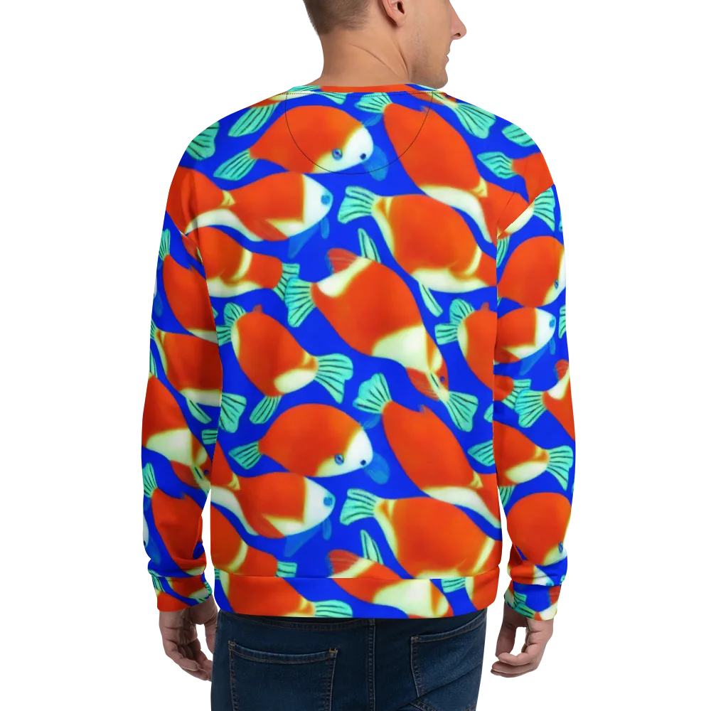Electric Koi on Sweatshirt — Back