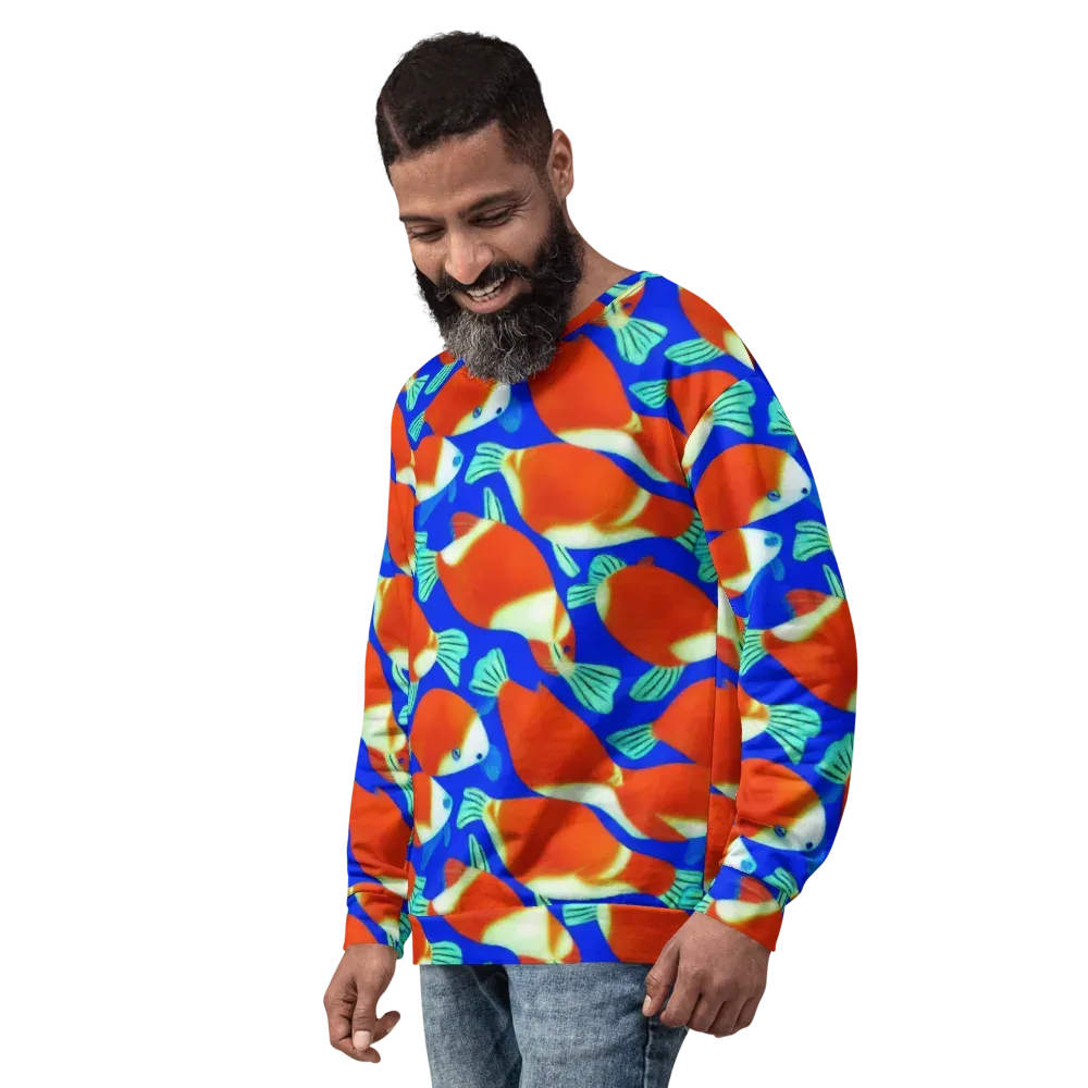Electric Koi on Sweatshirt — Left Front
