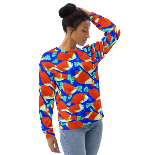 Electric Koi on a Sweatshirt