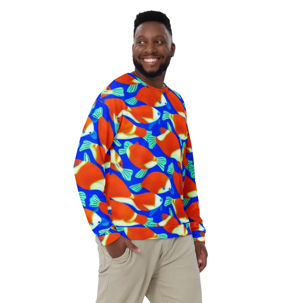 Electric Koi on Sweatshirt — Front