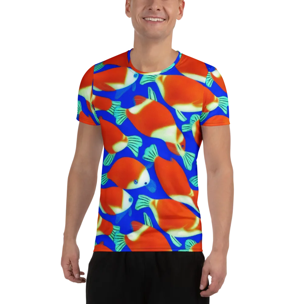 Electric Koi on Men's Athletic T-Shirt — Front