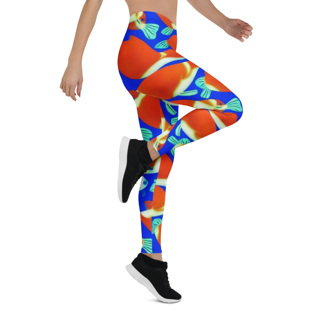 Electric Koi on Leggings — Right