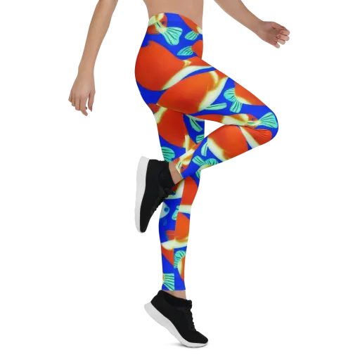 Electric Koi on a Leggings