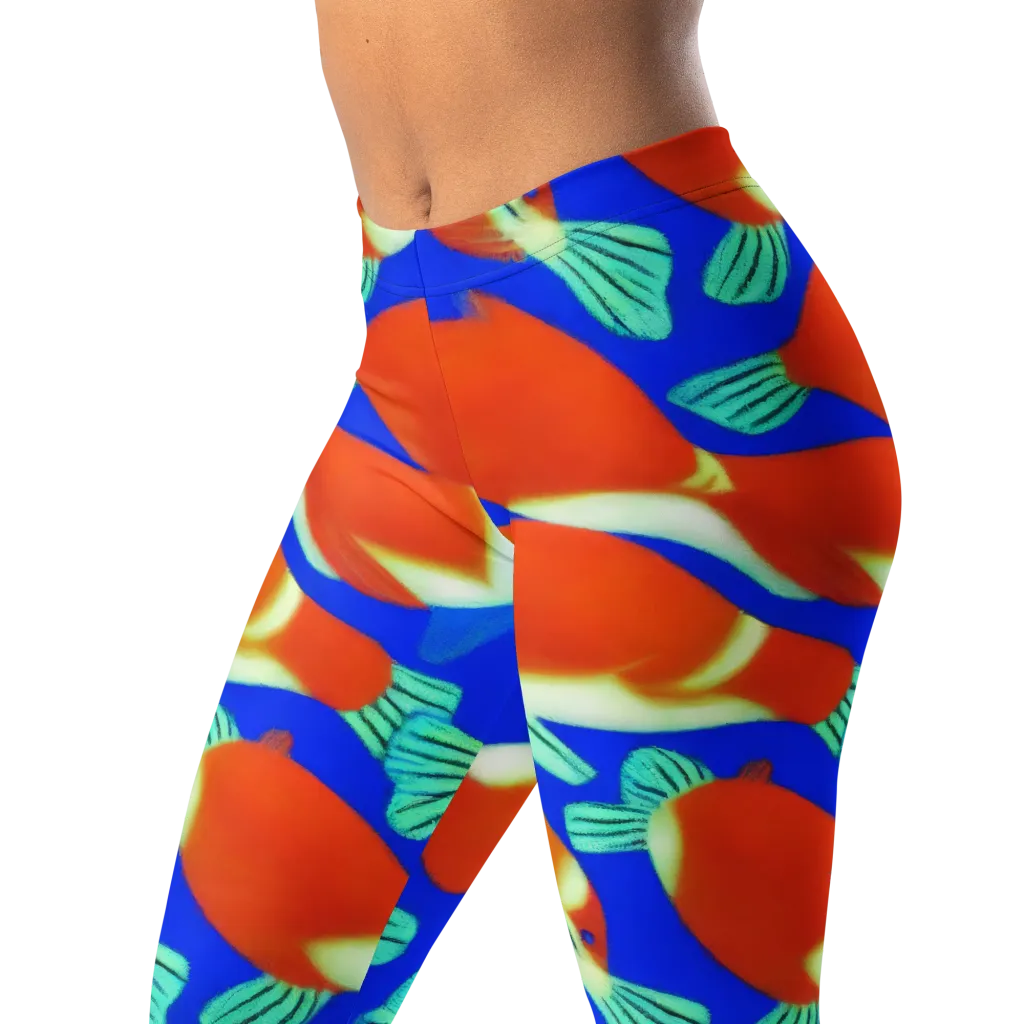 Electric Koi on Leggings — Left Front