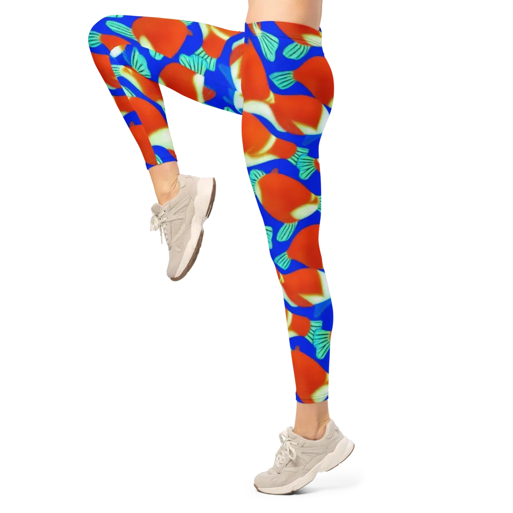 Electric Koi on Leggings — Left