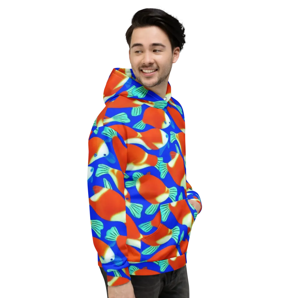 Electric Koi on Hoodie — Right