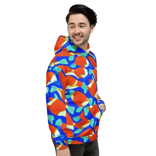 Electric Koi on a Hoodie